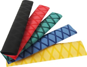 Фото 1/2 Набор противоскользящих термоусаживающихся оболочек, D-25 длина 20см, 5шт JTC /1