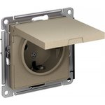 Механизм розетки 1-м СП AtlasDesign 16А IP20 с заземл. защ ...