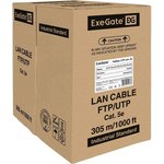 EX256747RUS, Кабель ExeGate UTP4-C5e-CCA-S24- IN-LSZH-OR-305 UTP 4 пары кат.5e ...