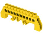 sn0-125-10-dpe, Шина 0 РЕ 8х12мм 10 отверстий латунь желтый нейлоновый корпус ...