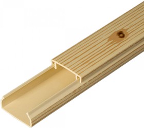 Фото 1/7 Промрукав Кабель-канал сосна 2-й замок в п/э 20х10 (96 м/уп)