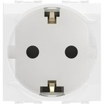 Two-module electrical outlet with earthing ...