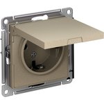 Механизм розетки 1-м СП AtlasDesign 16А IP20 с заземл. защ ...