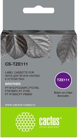 Фото 1/8 Картридж Cactus CS-TZE111 ленточный черный для Brother 1010/1280/1280VP/2700VP