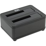 Докстанция 2x2,5"/3,5" SATAIII AgeStar 3UBT8 USB 3.0, пластик, черная