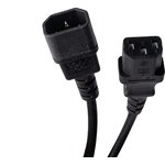 Кабель питания Filum FL-PC16-C13-C14-1.8M С13- C14, 3х1 мм², 220В, 10A, чёрный ...