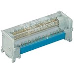 BD125152, Distribution block for DIN rail 2 poles 125A 11x6mm 2x75mm 2x9mm