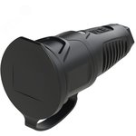 00-00027022, Розетка каб 16A/250V/2P+E/IP54 с черным крышкой и корпусом ...