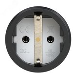 00-00027022, Розетка каб 16A/250V/2P+E/IP54 с черным крышкой и корпусом ...