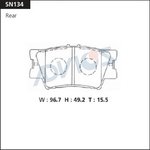 SN134, Колодки тормозные