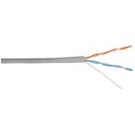 Кабель Кабель NewMax UTP, 2 пары, 25AWG, Кат.5e, PVC, серый, 305 метров