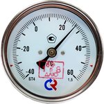 Термометр биметаллический БТ-41.211 Росма осевой, от -40 до +60°С, корпус 80 мм ...