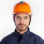 DIAM5UPORFL, Защитная каска BASEBALL DIAMOND V UP из ABS оранжевого цвета с ...