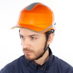 DIAM5UPORFL, Защитная каска BASEBALL DIAMOND V UP из ABS оранжевого цвета с ...
