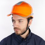 DIAM5UPORFL, Защитная каска BASEBALL DIAMOND V UP из ABS оранжевого цвета с ...