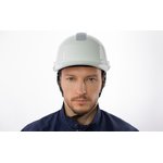 DIAM5UPBCFLBS, Защитная каска BASEBALL DIAMOND V UP из ABS белая с храповым ...