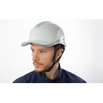 DIAM5UPBCFLBS, Защитная каска BASEBALL DIAMOND V UP из ABS белая с храповым ...