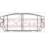 AKD-0098, Колодки тормозные дисковые задние, HYUNDAI TERRACAN 2001-