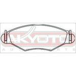 AKD-0201, Колодки тормозные дисковые передние, PEUGEOT 206 09,1998-