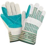 Перчатки 2Hands 0110, р-р 10,5, усиленные, спилок КРС/ткань, 72 пары в упаковке