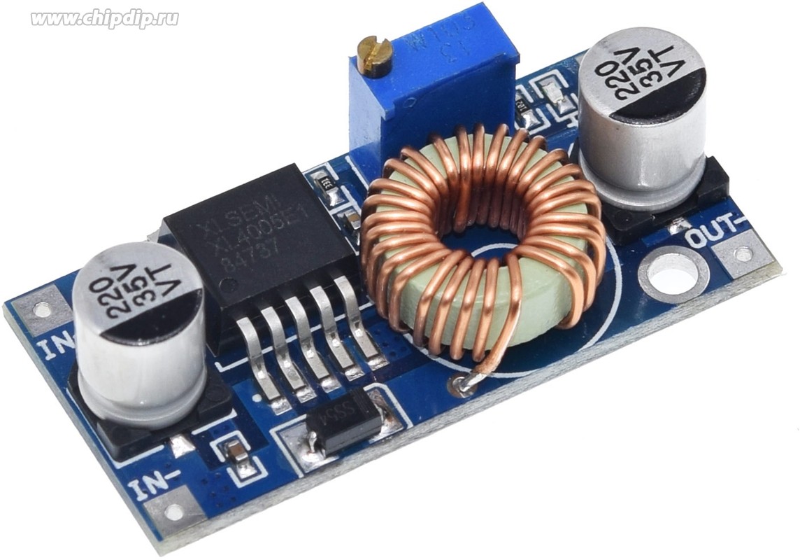 XL4005 Adjustable Step-Down DC-DC Module, Модуль питания, DC-DC