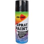 SP-GB39, Краска черная глянцевая аэрозоль 450мл акриловая Spray Paint Black ...