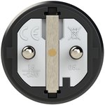 00-00026997, Вилка каб 16A/250V/2P+E/IP54 корпус черный, маркер черный