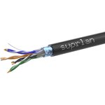 Кабель витая пара F/UTP кат.5E 4х2х24AWG solid Cu PE Outdoor Standard черн ...