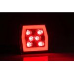 FT123LED, Фонарь задний противотуманный квадратный LED
