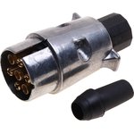 03RF0202, Разъем электрический прицепа ISO 1724 7-полюсный (вилка металл) ...
