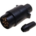 03RF0402, Разъем электрический прицепа ISO 1724 7-полюсный (вилка пластик) ...