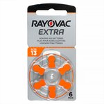 Батарейки для слуховых аппаратов Rayovac Extra ZA13 BL6 Zinc Air 1.45V (блистер 6шт)