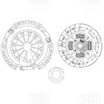 FR 2708, Сцепление в сборе для а/м Chery Bonus/Very A13 (11-) 1.5i (с мех.муфт)