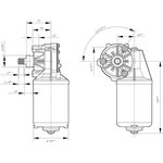 0986337401, MERCEDES O405 front BOSCH wiper motor