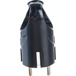 Евровилка с ушком EKF, черная 16А AVK16-30