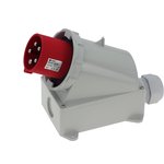 00-00032411, Вилка настенная 63A/400V/3P+N+E/IP67
