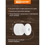 SQ2802-0007, Ceramic insulator for retro wire white, pack of 25 pieces TDM Electric