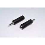 Adapter plug 3.5 mono-socket 6.3 mono, contacts 2C[Ni], plastic