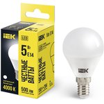 LLE-G45-5-230-40-E14, Лампа LED G45 шар 5Вт 230В 4000К E14 IEK