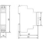 DRV-C-1-220AC, Реле контроля напряжения однофазное, конфигурация контакта 1CO ...