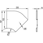 38022K, Cover for angle CPO 45 horizontal 45° osn.100 complete with hardware and ...