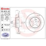 08.A612.41, Диск тормозной задн, MERCEDES-BENZ: C-CLASS C 180 CDI/C 180 CGI/C ...