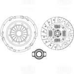 FR 1407, Сцепление в сборе для а/м Nissan Almera Classic (06-) 1.6i (с мех.муфт)
