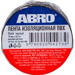 ET-912-18-20-BLK-RW, Изолента ПВХ чёрная 18 мм X 18,2 м ABRO, шт