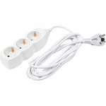 XS-10-3E-1.5, Удлинитель сетевой, 1.5м, 3 розетки, 10А, макс ...
