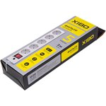 XSF-10-5ES-3, Удлинитель сетевой с фильтром, 5 розеток, 3 м, белый