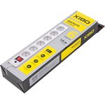XSF-10-6ES-1.5, Удлинитель сетевой с фильтром, 6 розеток, 1.5 м, белый