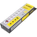 XSF-10-6ES-3, Удлинитель сетевой с фильтром, 6 розеток, 3 м, белый