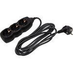 XS-10-3E-1.5(b), Удлинитель сетевой, 1.5м, 3 розетки, 10А, макс ...