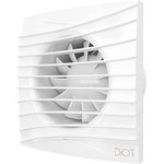 Вентилятор вытяжной D100 SILENT 4С TURBO с обратным клапаном и двигателем повышенной мощности DICITI